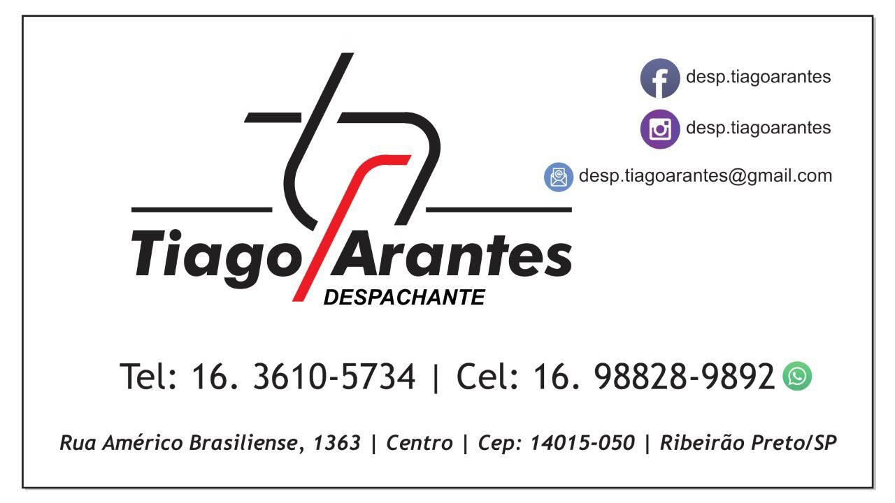 Tiago Arantes - Despachante     (16)3610-5734  OU  (16)98828-9892